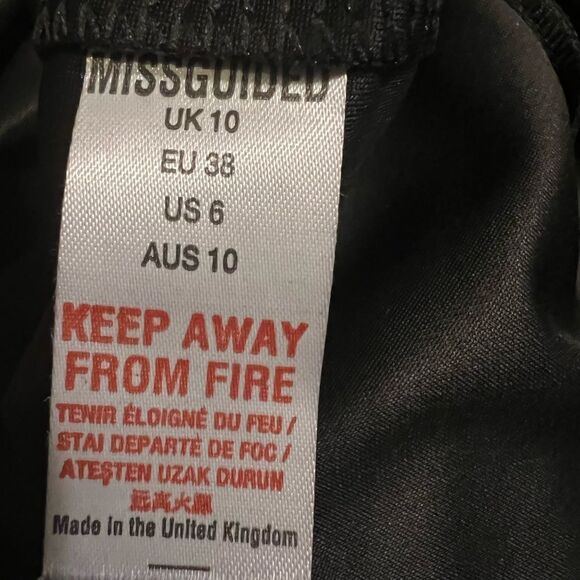 Missguided lace up black & suede  mini dress M - Picture 3 of 9